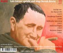Lutz Görner spricht &amp; singt Bertold Brecht, 2 CDs (Rückseite)