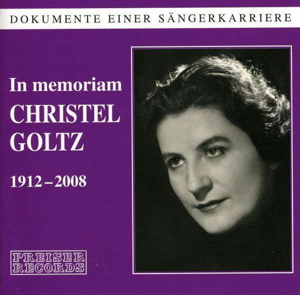 In Memoriam Christel Goltz (1912-2008)