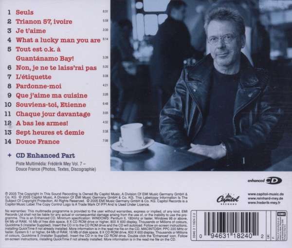Reinhard Mey: Frederik Mey Vol.7: Douce France, CD (Rückseite)